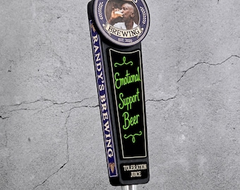Custom Photo Chalkboard Tap Handle with Logo, Personalized Beer Tap Handle, Changeable Beer Name for Kegerator, Liquid Chalk Marker Included