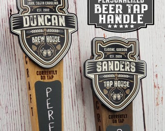 Custom Beer Tap Handle-Retro Logo Edition - Personalized Kegerator Tap, Custom Beer Gift