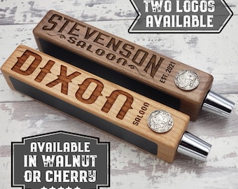 Custom Beer Tap Handle-Laser Engraved with Chalkboard - Buffalo Nickel Edition - Personalized Keg Tap