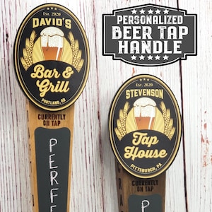 Custom  Beer Tap Handle with Chalkboard, Tap House Edition, Personalized Kegerator Tap