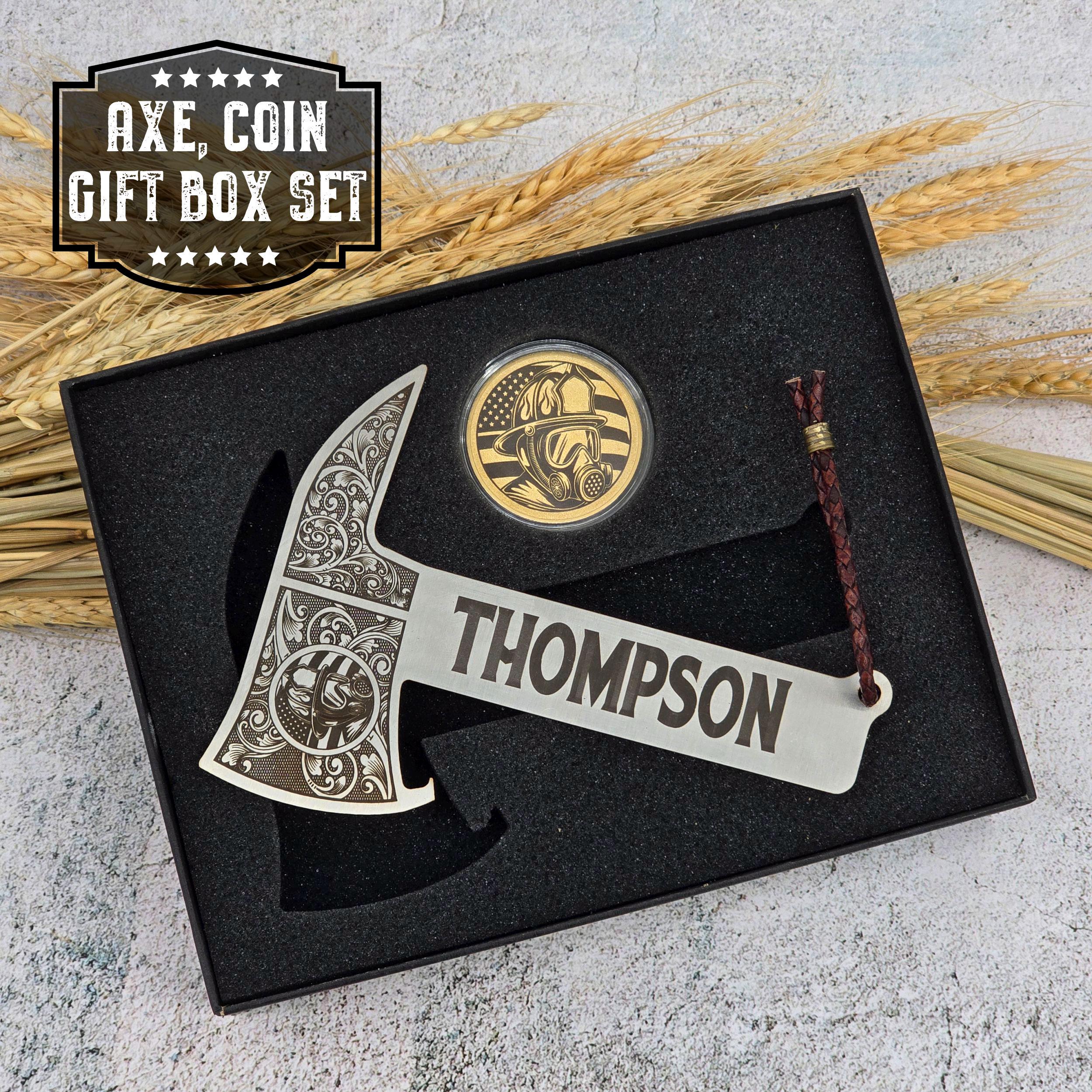 Custom Firefighter Gift | Axe Bottle Opener & Challenge Coin - Etsy
