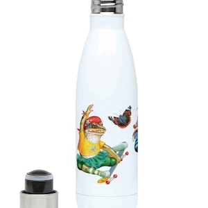 500ml Wasserflasche: Skateboarding Frog and Toads Trio mit Spende an ARG UK