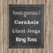 Custom Wedding Lawn Games Chalkboard Sign Printable With Coordinating Game Signs - Digital File - Corn Hole - Giant Jenga - Ring Toss 