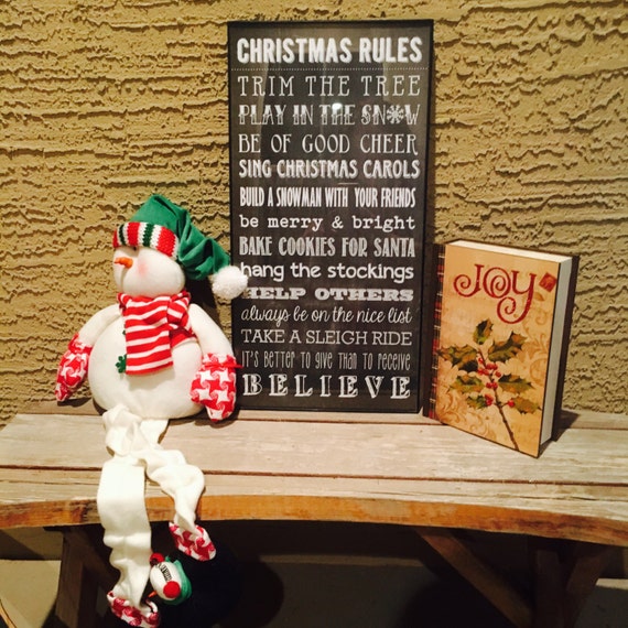 Christmas Rules Printable Christmas Rules Christmas Sign Etsy