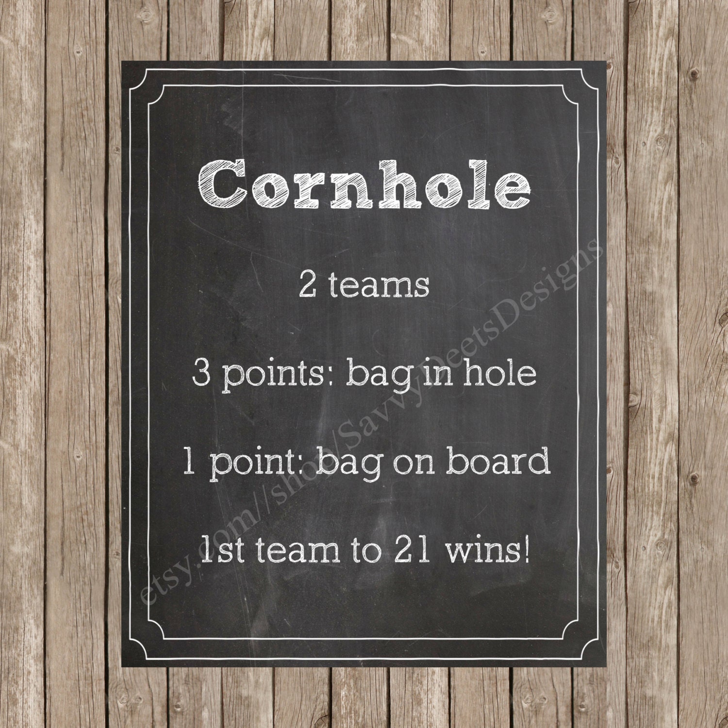 Custom Wedding Lawn Games Chalkboard Sign Printable With Etsy