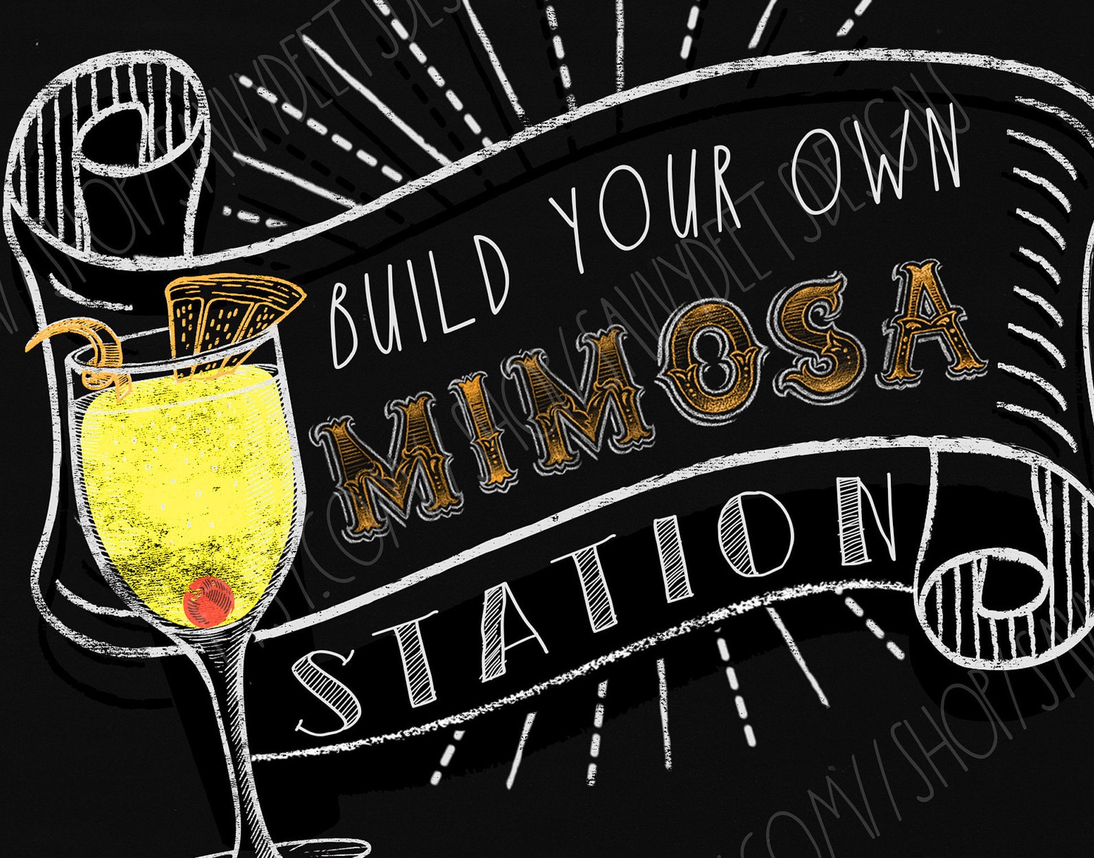 Build Your Own Mimosa Station Sign Mimosa Bar Sign Printable - Etsy