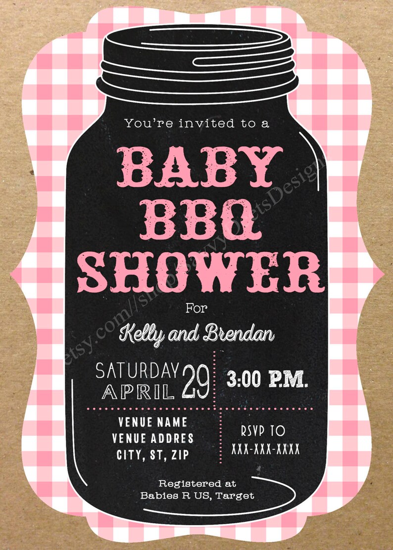 Baby Q Invitation Printable Baby BBQ Shower Invitation Etsy