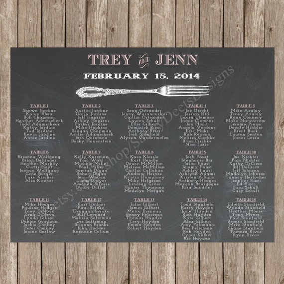 Chalkboard Wedding Seating Chart