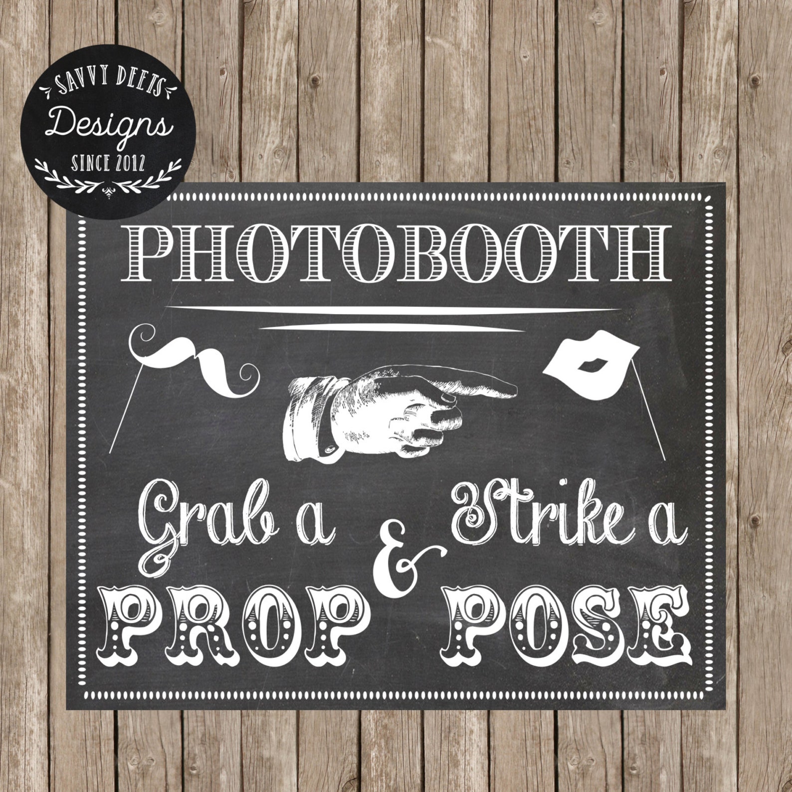 Chalkboard Photobooth Sign Printable Photobooth Sign Grab Etsy
