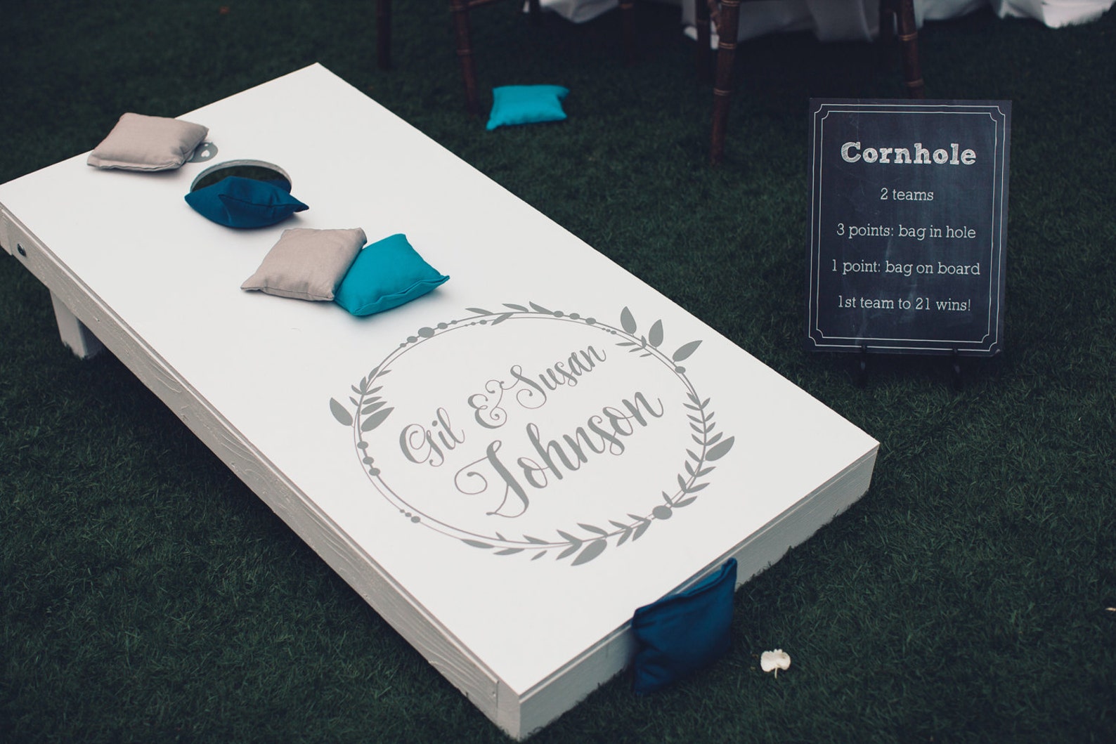 Custom Wedding Lawn Games Chalkboard Sign Printable With Etsy