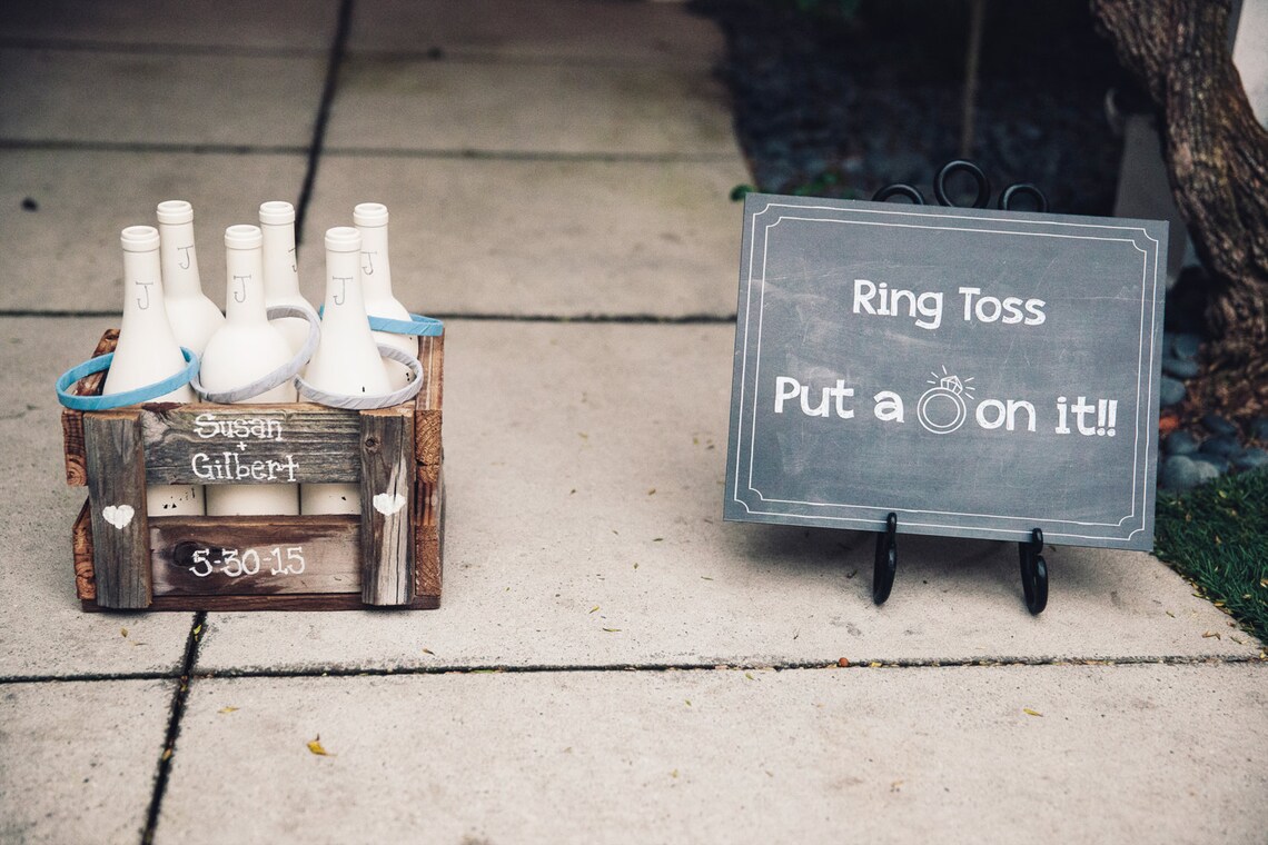 Custom Wedding Lawn Games Chalkboard Sign Printable With Etsy