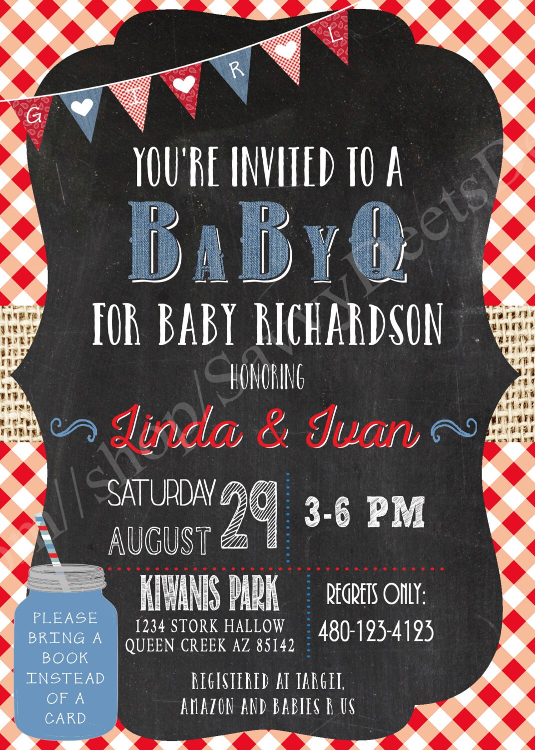Baby Q Invitation Baby Q Invite Family Baby Shower Etsy