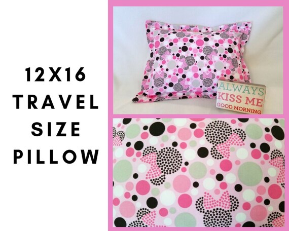 Minnie Mouse On Pink Dots Small Pillow Case Travel Bedding Kids