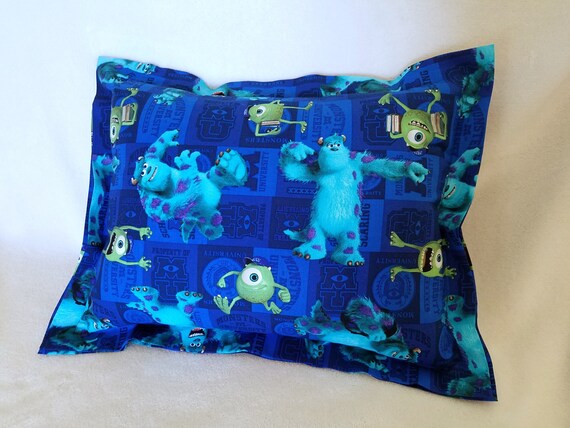 Monsters Inc Toddler Bed Pillow Travel Size Blue Daycare Nap Etsy