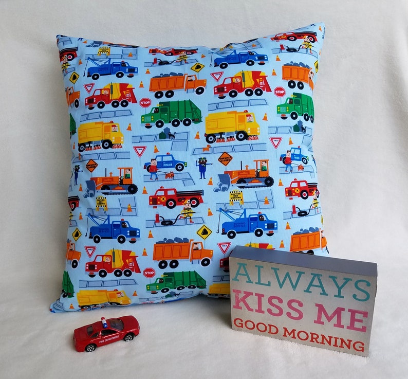 Construction Work Vehicle Toddler Pillow Dump Truck Daycare Etsy