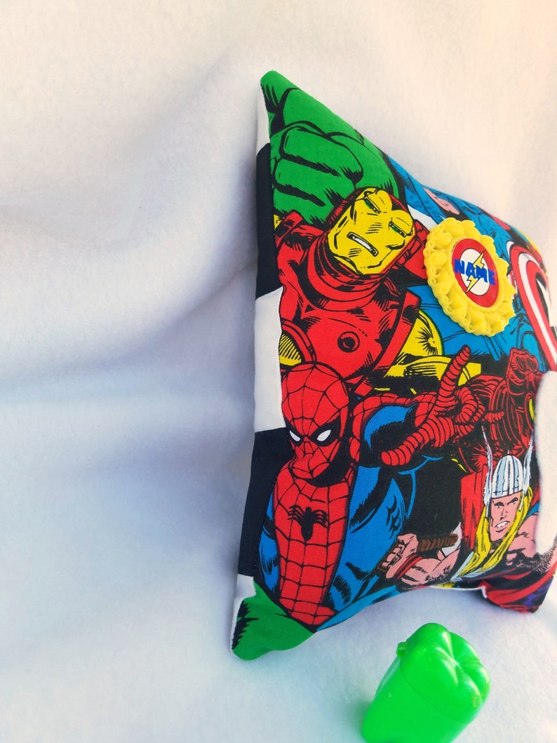 Avengers Tooth Fairy Pillow Personalized Pillow for Boys Super Hero Tooth Pillow