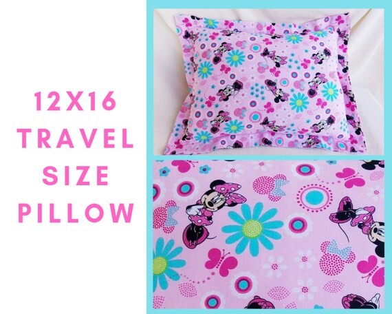Minnie Mouse Toddler Pillow Embroidered Minnie Car Travel Pillow Toddler Daycare Nap Pillow Pink Minnie Bed Pillow