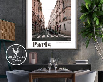 Paris France 7th Arrondissement Photo Poster, Paris wall art, French Art Print, Paris Street Photography, Paris Bicycle, French Street