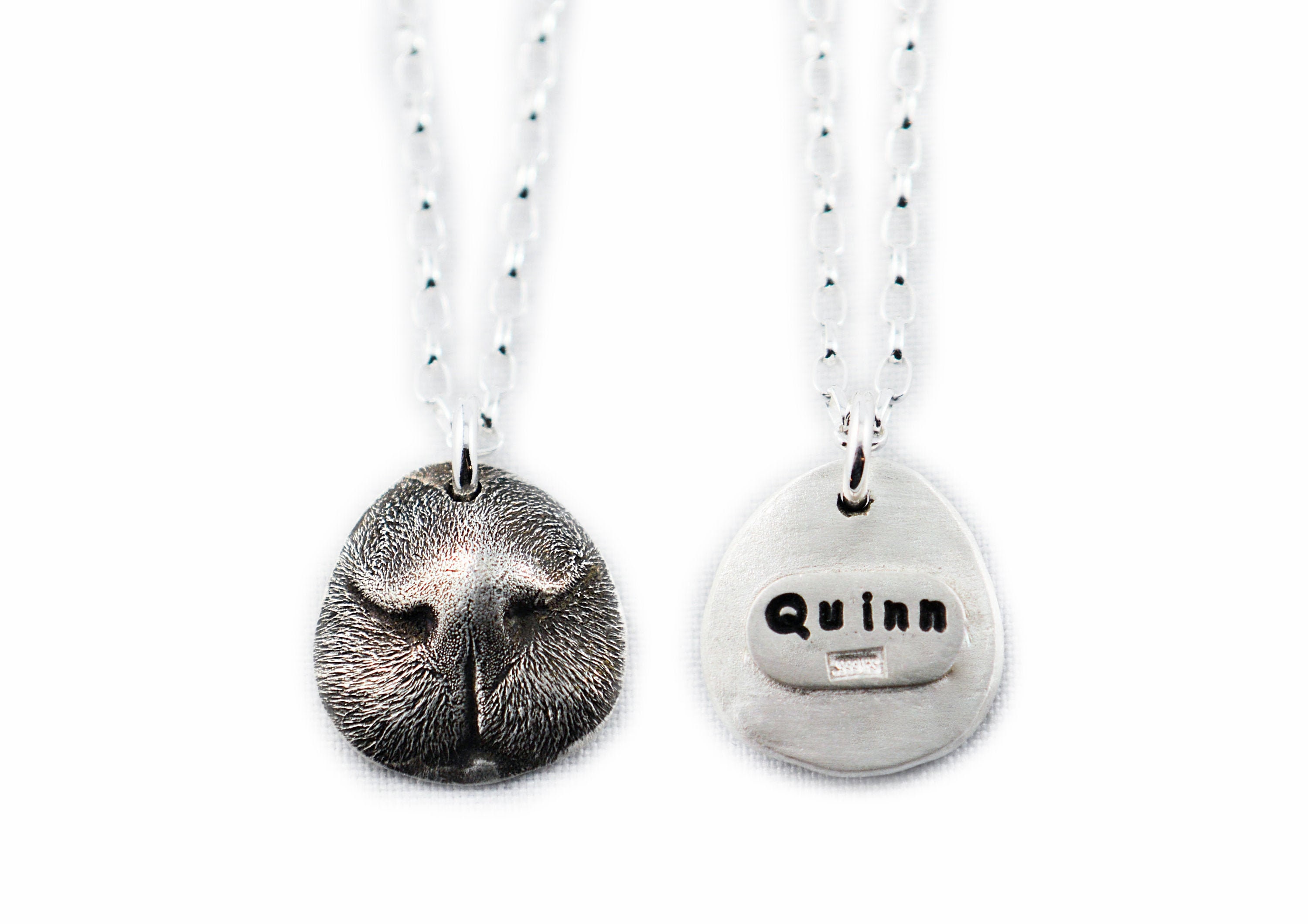 Dog Nose Textured Circle Pendant Link Necklace – A Timeless Impression