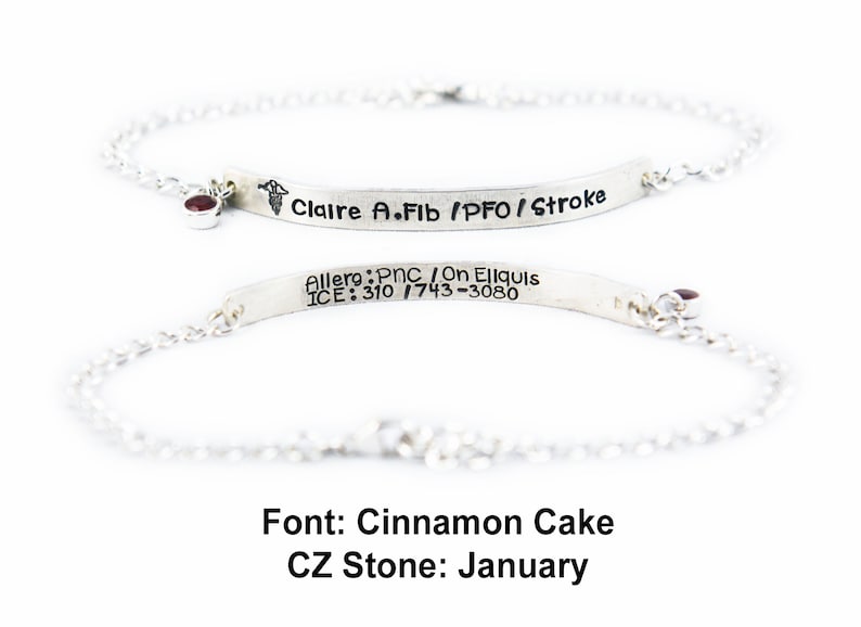 Medical Alert Anklet Medical Alert ID Anklet Medical Alert Etsy Canada