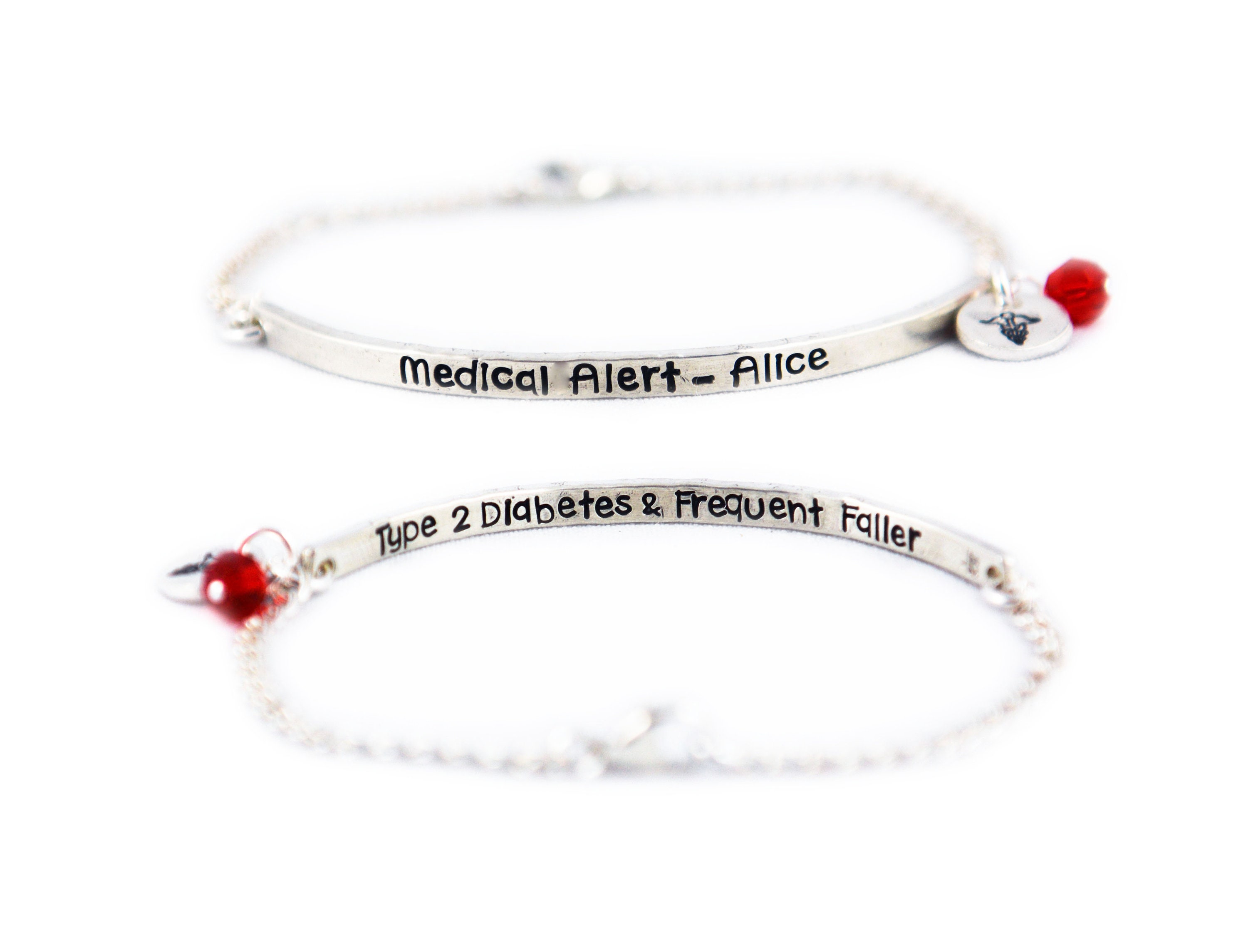 Medical Alert Bracelet and ID Bracelet Sterling Silver Custom Etsy Canada