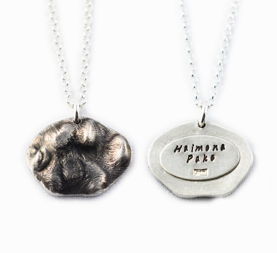 etsy paw print necklace