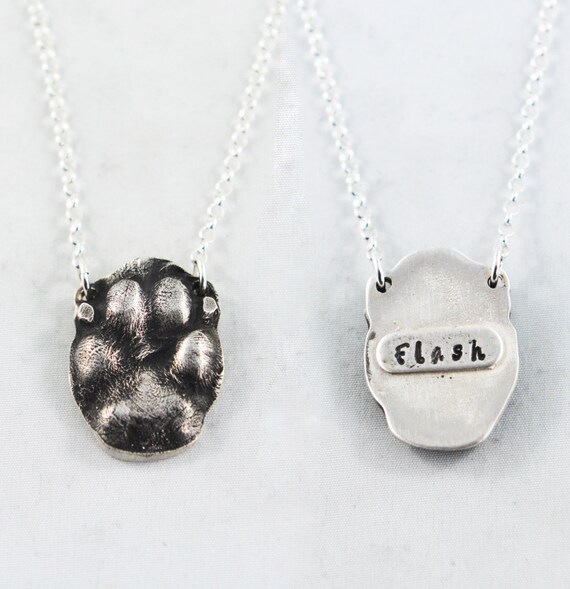 etsy paw print necklace