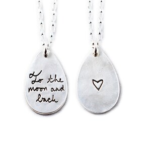 Memorial Jewelry Signature Necklace Your Loved One's Actual Writing or Signature on a Tear Drop Silver Pendant Handwriting Jewelry image 8