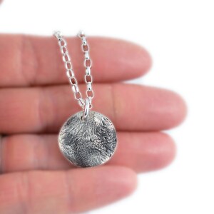 Sterling Silver Dog Paw Print Necklace, Pet Memorial Jewelry image 2