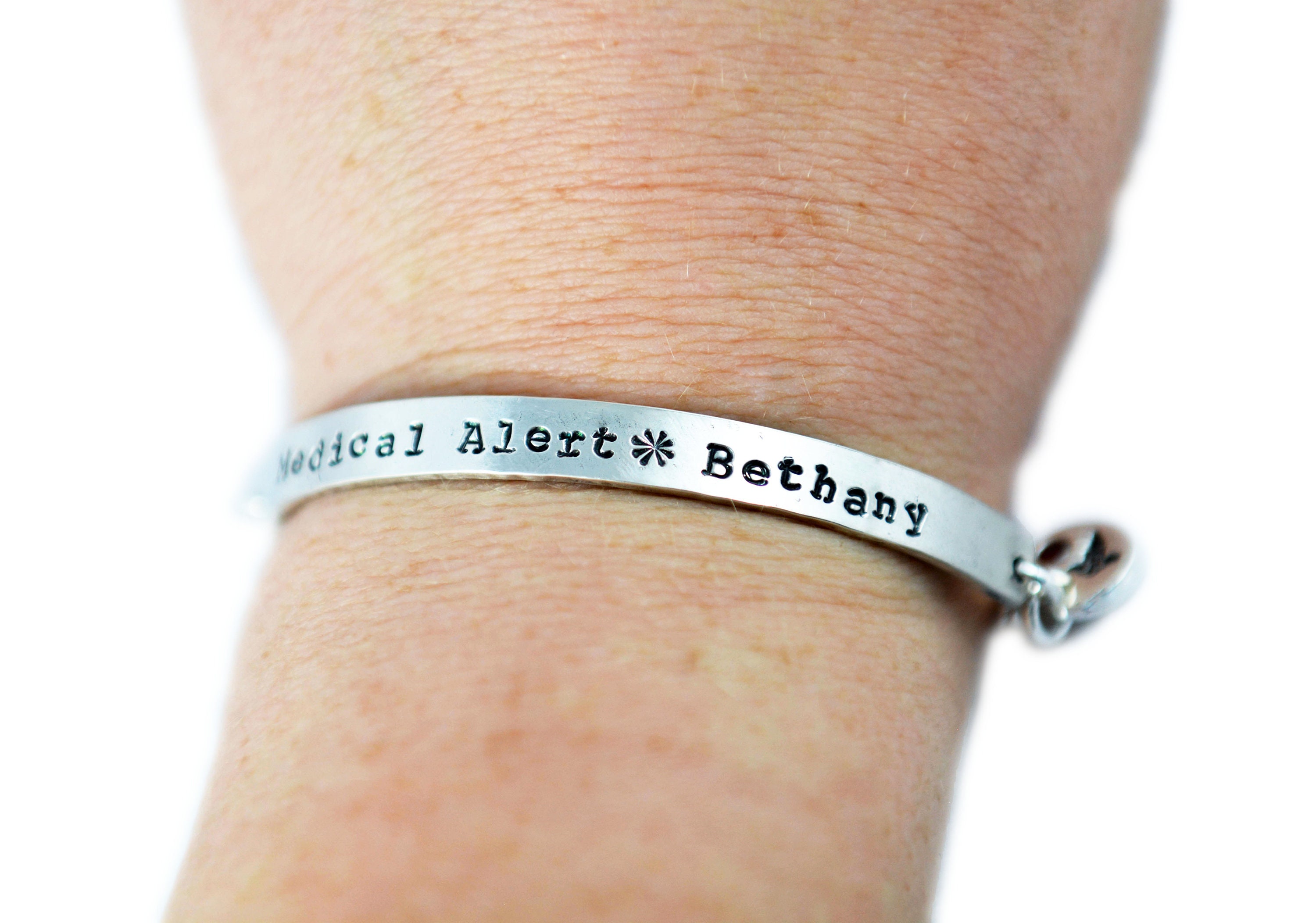 Medical Alert Bracelet and ID Bracelet Sterling Silver Custom Etsy Canada