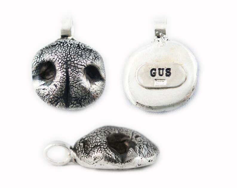 3D Silver Dog Nose Print Pendant on a Keychain or Necklace Etsy Canada