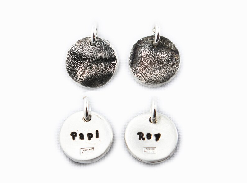Sterling Silver Dog Paw Print Necklace, Pet Memorial Jewelry image 7