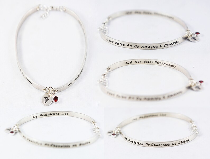 Medical Alert Anklet Medical Alert ID Anklet Medical Alert Etsy