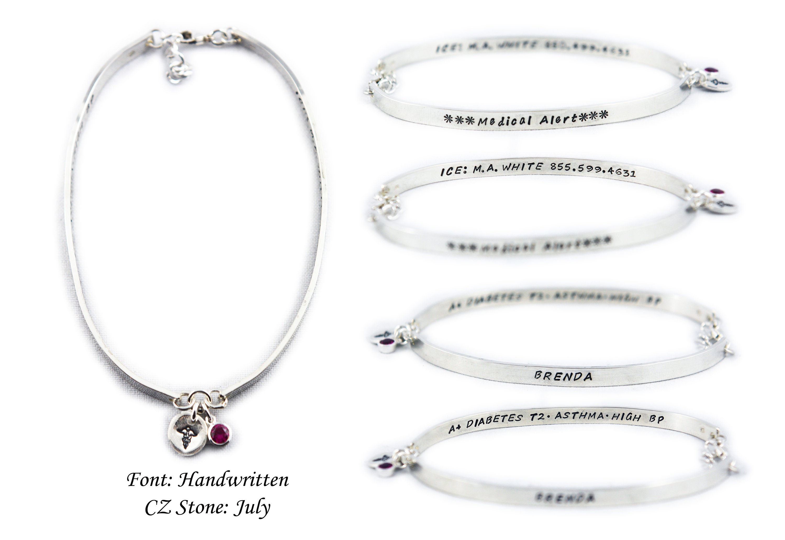 Medical Alert Anklet Medical Alert ID Anklet Medical Alert Etsy