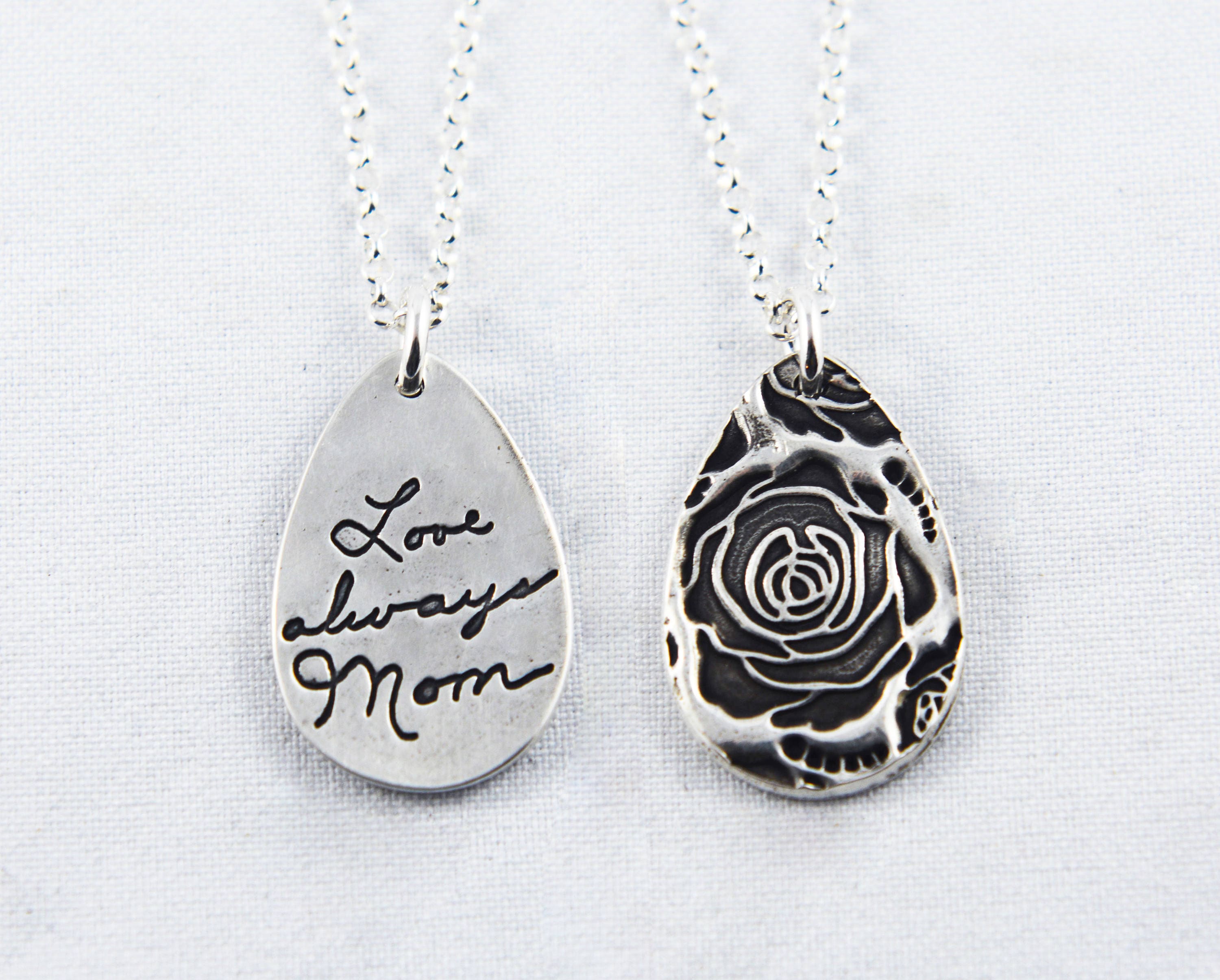 Memorial Jewelry Signature Necklace Your Loved One's Etsy