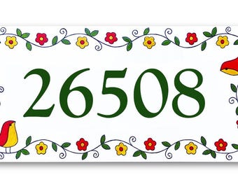 House Numbers Tile, Personalized Address Plaques, Ceramic House Number, House Numbers Plaque
