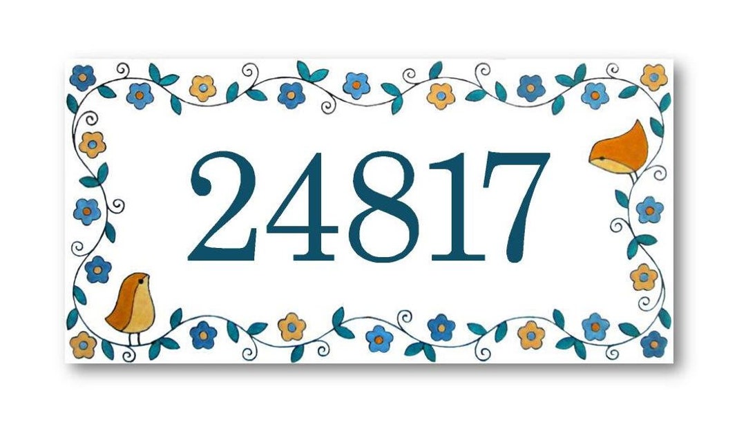 Custom Address Numbers, Ceramic Address Plaque, Personalized House ...