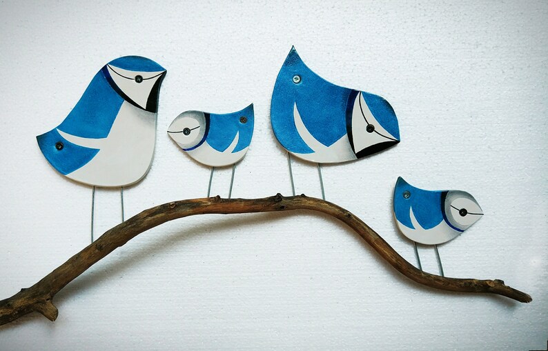 Blue Jay Wall Decor Bird Wall Art Ceramic Bird Decor Bird Etsy