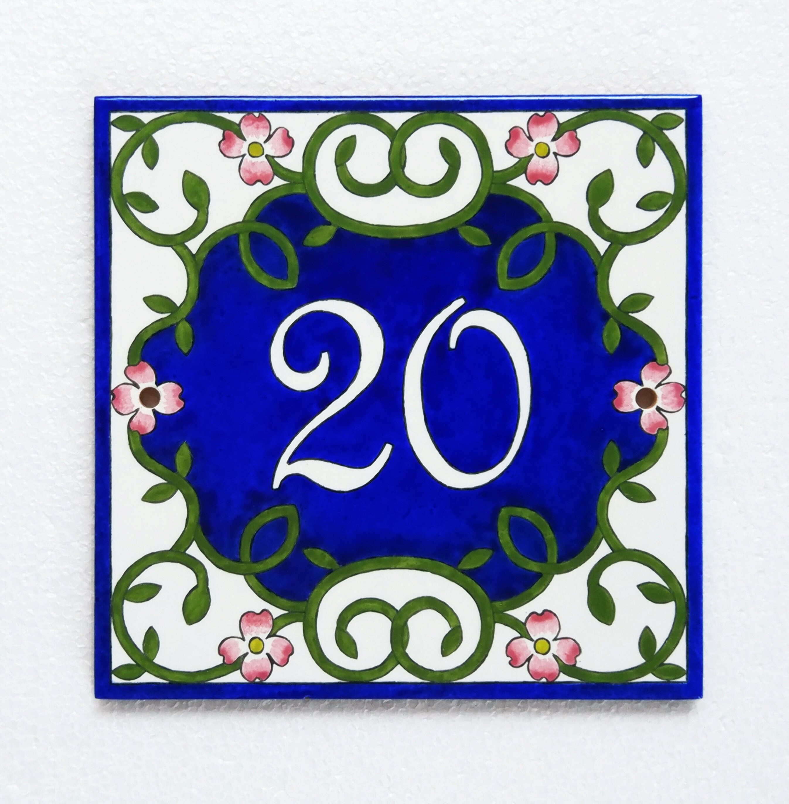 Address Plaque Address Numbers Sign Painted Ceramic Tiles Etsy Israel