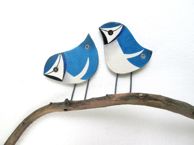 Blue Jay Wall Decor Bird Wall Art Ceramic Bird Decor Bird Etsy