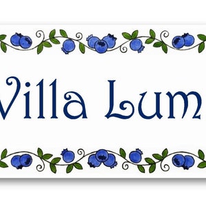 Personalisierte Keramik Haus Zeichen, benutzerdefinierte Haus Namen Plakette, personalisierte Namen Zeichen, Housewarming Geschenk, Outdoor Name Tile