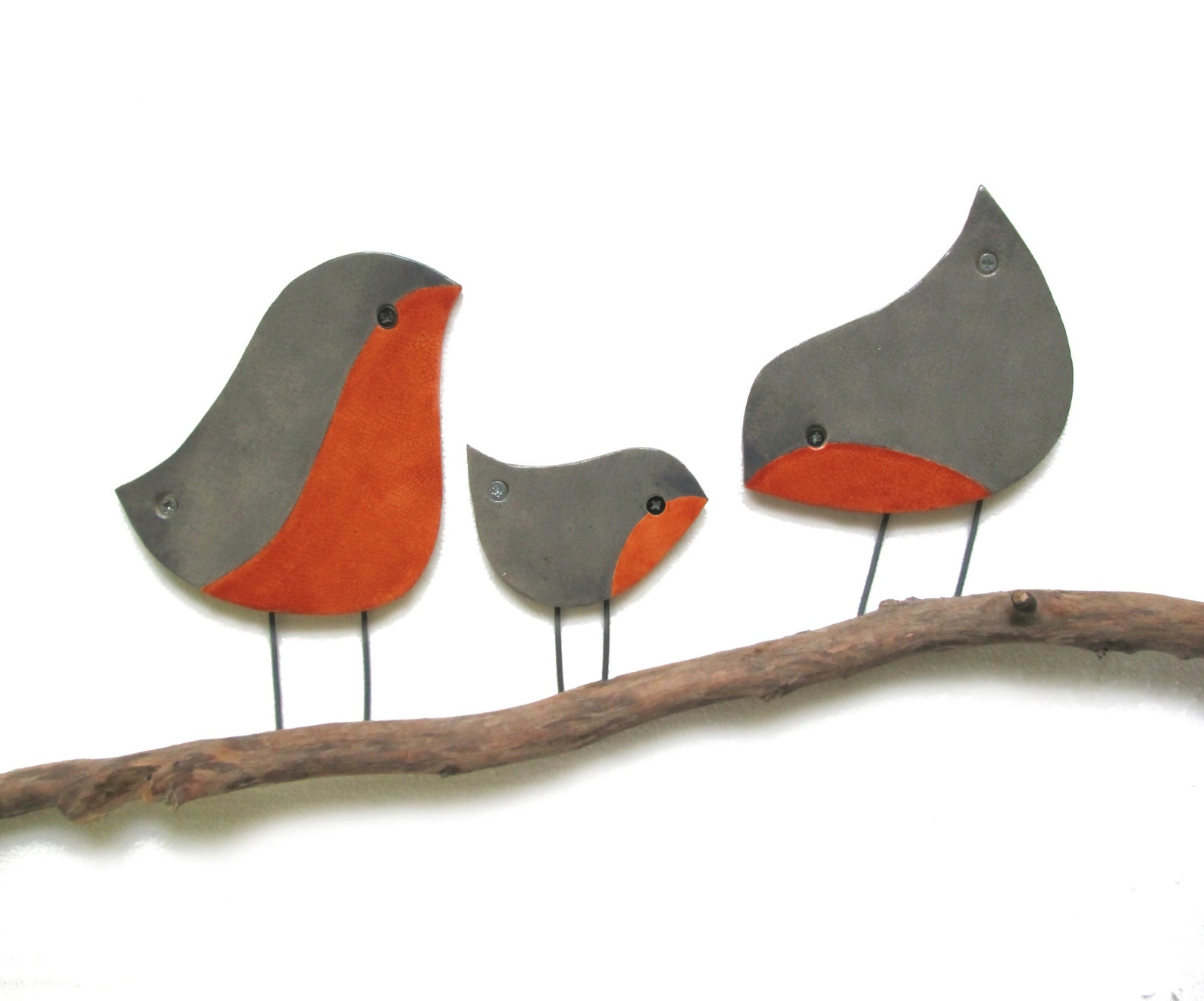 Robin Birds Garden Wall Art Birds Wall Decor Yard Art Etsy