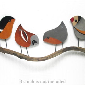 Songbirds wall decor, Outdoor wall art, Ceramic garden decor, Birds wall art, Ceramic perching birds