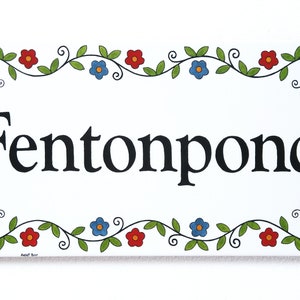 Personalisiertes Hausnamenschild, Keramiknamenkachel, Hausadressenschild, benutzerdefiniertes Hausschild, Housewarminggeschenk