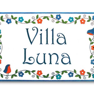 Benutzerdefinierte Keramik Haus Plakette, personalisierte Hausschild, Adressschild, Custom House Name Tile