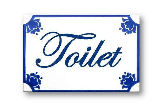 Keramik Wc Schild Toilette Zeichen Badezimmer Zeichen Etsy