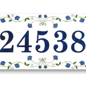 Personalized Ceramic House Numbers, House Numbers Plaque, Custom House Number, Ceramic Address Plaque
