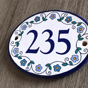 Benutzerdefinierte Cottage Schild, Keramik Gartenschild, Adressschild im Freien, personalisierte Haus Plaque