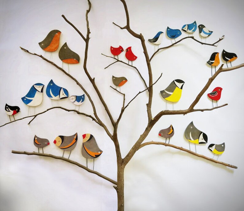 Robin Birds Garden Wall Art Birds Wall Decor Yard Art | Etsy