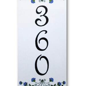Outdoor Vertical House Numbers Plaque, Address Sign, Custom Vertical ...
